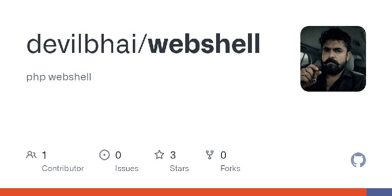GitHub - devilbhai/webshell: php webshell