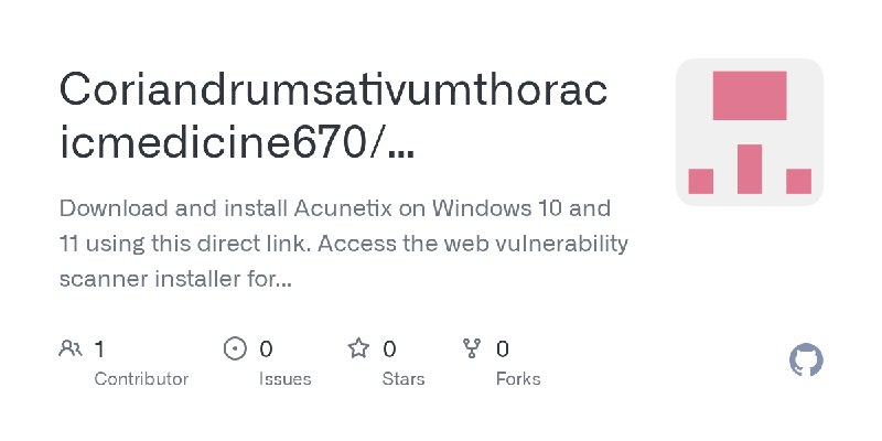 GitHub - Coriandrumsativumthoracicmedicine670/coriandrumsativumthoracicmedicine670.github.io: Download and install Acunetix on…