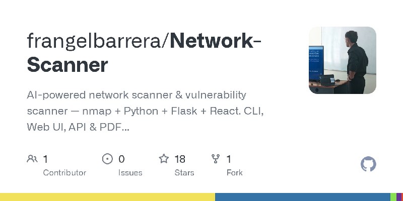 GitHub - frangelbarrera/Network-Scanner: AI-powered network scanner & vulnerability scanner — nmap + Python + Flask + React. CLI…
