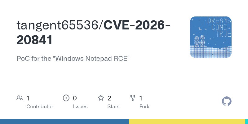 GitHub - tangent65536/CVE-2026-20841: PoC for the 