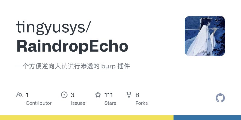 GitHub - tingyusys/RaindropEcho: 一个方便逆向人员进行渗透的 burp 插件