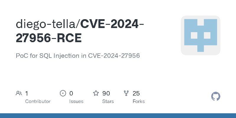 GitHub - diego-tella/CVE-2024-27956-RCE: PoC for SQL Injection in CVE-2024-27956