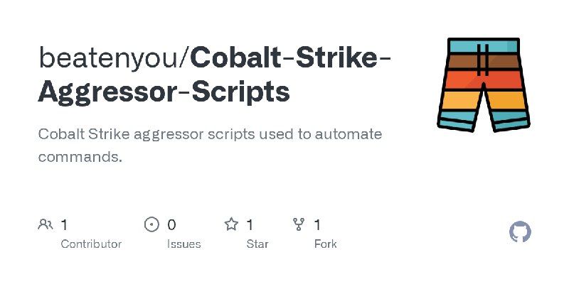 GitHub - beatenyou/Cobalt-Strike-Aggressor-Scripts: Cobalt Strike aggressor scripts used to automate commands.