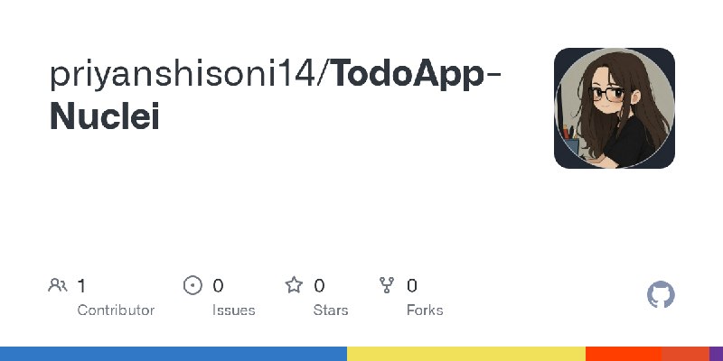 GitHub - priyanshisoni14/TodoApp-Nuclei