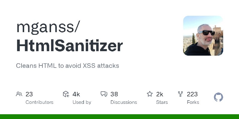 GitHub - mganss/HtmlSanitizer: Cleans HTML to avoid XSS attacks