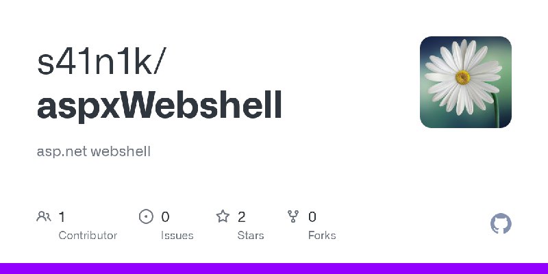 GitHub - s41n1k/aspxWebshell: asp.net webshell