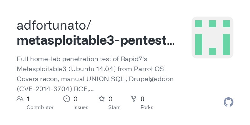 GitHub - adfortunato/metasploitable3-pentest-writeup: Full home-lab penetration test of Rapid7's Metasploitable3 (Ubuntu 14.04)…