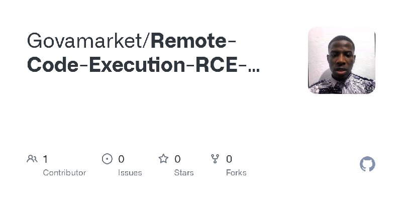 GitHub - Govamarket/Remote-Code-Execution-RCE-via-Command-Injection