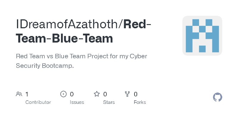 GitHub - IDreamofAzathoth/Red-Team-Blue-Team: Red Team vs Blue Team Project for my Cyber Security Bootcamp.