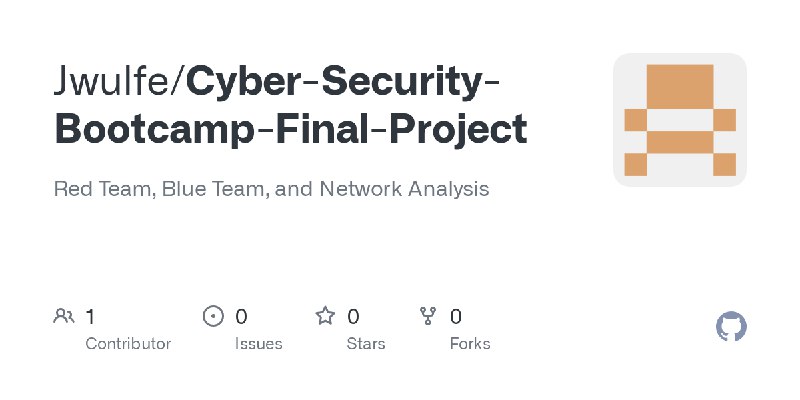 GitHub - Jwulfe/Cyber-Security-Bootcamp-Final-Project: Red Team, Blue Team, and Network Analysis