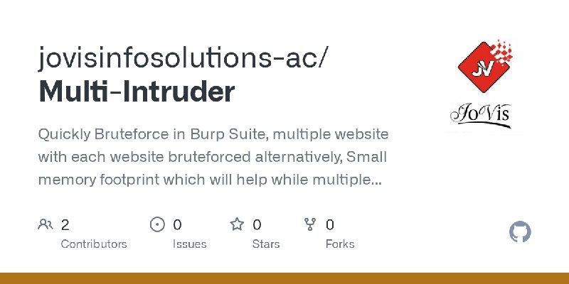 GitHub - jovisinfosolutions-ac/Multi-Intruder: Quickly Bruteforce in Burp Suite, multiple website with each website bruteforced…