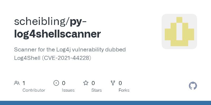 GitHub - scheibling/py-log4shellscanner: Scanner for the Log4j vulnerability dubbed Log4Shell (CVE-2021-44228)