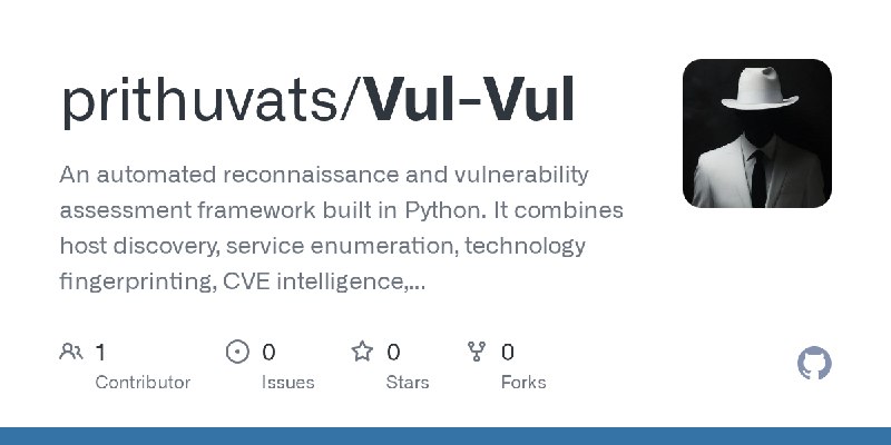 GitHub - prithuvats/Vul-Vul: An automated reconnaissance and vulnerability assessment framework built in Python. It combines host…
