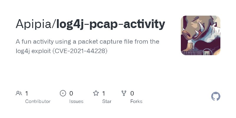 GitHub - Apipia/log4j-pcap-activity: A fun activity using a packet capture file from the log4j exploit (CVE-2021-44228)