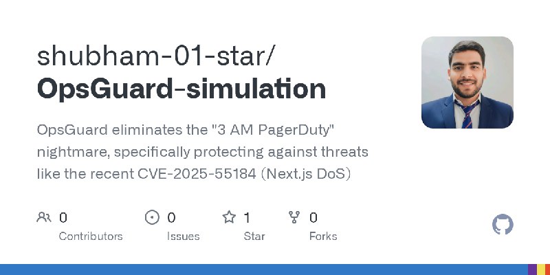 GitHub - shubham-01-star/OpsGuard-simulation: OpsGuard eliminates the 