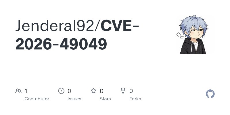 GitHub - Jenderal92/CVE-2026-49049