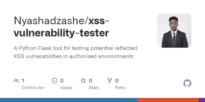 GitHub - Nyashadzashe/xss-vulnerability-tester: A Python Flask tool for testing potential reflected XSS vulnerabilities in authorised…