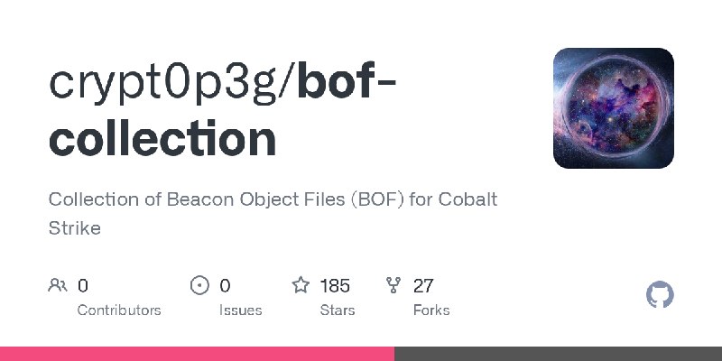 GitHub - crypt0p3g/bof-collection: Collection of Beacon Object Files (BOF) for Cobalt Strike