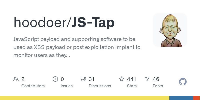 GitHub - hoodoer/JS-Tap: JavaScript payload and supporting software to be used as XSS payload or post exploitation implant to monitor…
