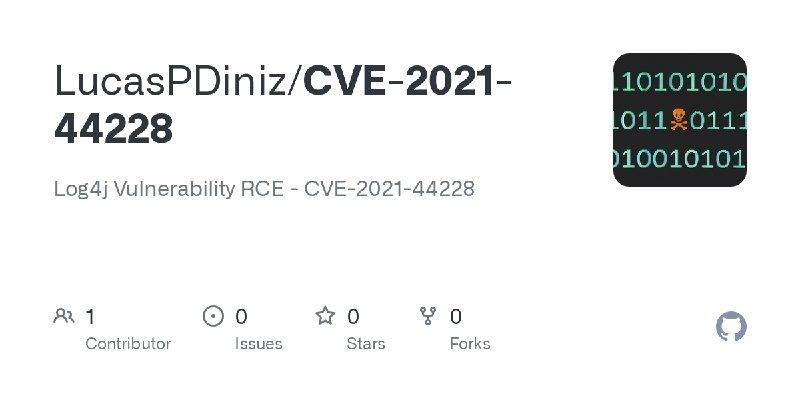 GitHub - LucasPDiniz/CVE-2021-44228: Log4j Vulnerability RCE - CVE-2021-44228