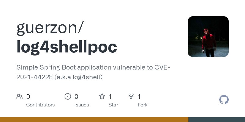 GitHub - guerzon/log4shellpoc: Simple Spring Boot application vulnerable to CVE-2021-44228 (a.k.a log4shell)