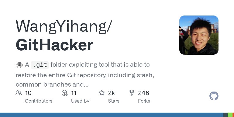 GitHub - WangYihang/GitHacker: 🕷️ A `.git` folder exploiting tool that is able to restore the entire Git repository, including…