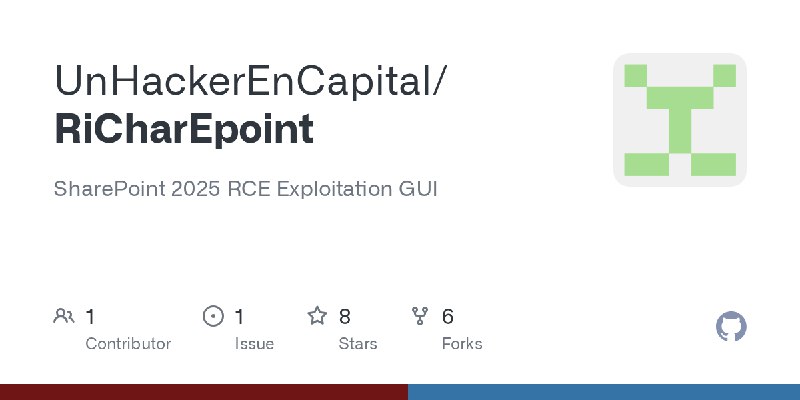 GitHub - UnHackerEnCapital/RiCharEpoint: SharePoint 2025 RCE Exploitation GUI