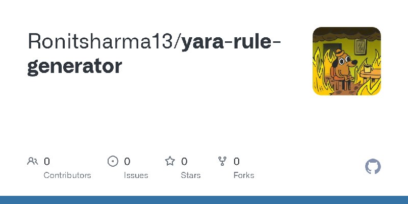 GitHub - Ronitsharma13/yara-rule-generator