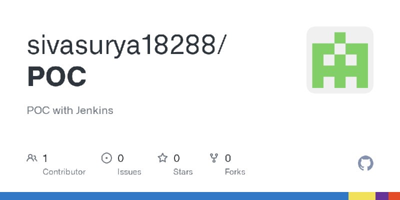 GitHub - sivasurya18288/POC: POC with Jenkins