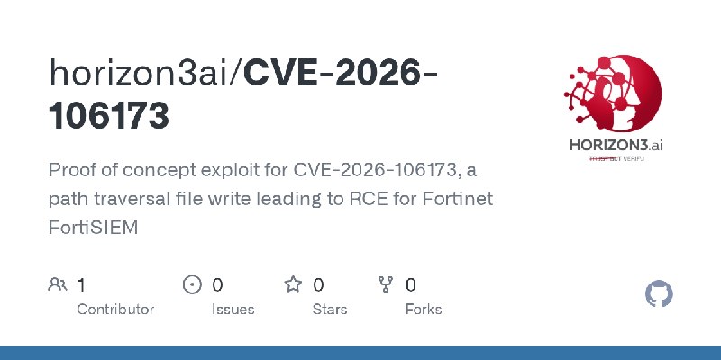 GitHub - horizon3ai/CVE-2026-106173: Proof of concept exploit for CVE-2026-106173, a path traversal file write leading to RCE for…
