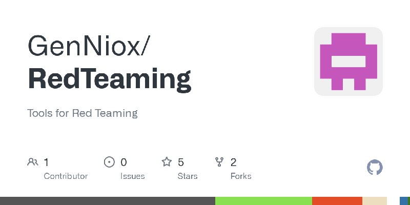 GitHub - GenNiox/RedTeaming: Tools for Red Teaming