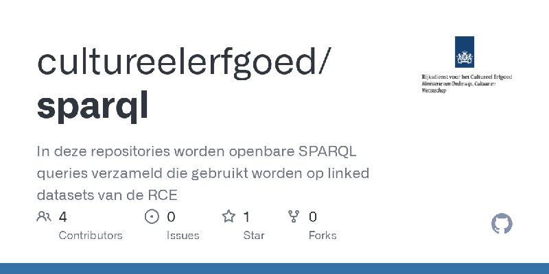 GitHub - cultureelerfgoed/sparql: In deze repositories worden openbare SPARQL queries verzameld die gebruikt worden op linked datasets…