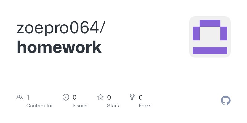 GitHub - zoepro064/homework