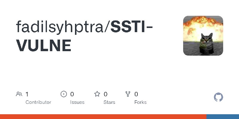 GitHub - fadilsyhptra/SSTI-VULNE