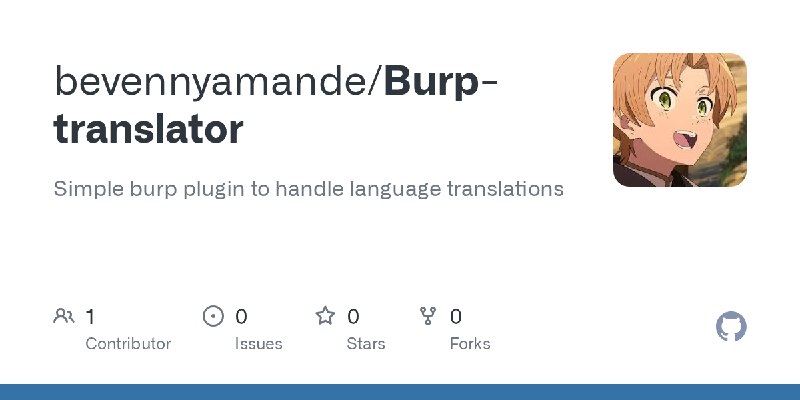GitHub - bevennyamande/Burp-translator: Simple burp plugin to handle language translations