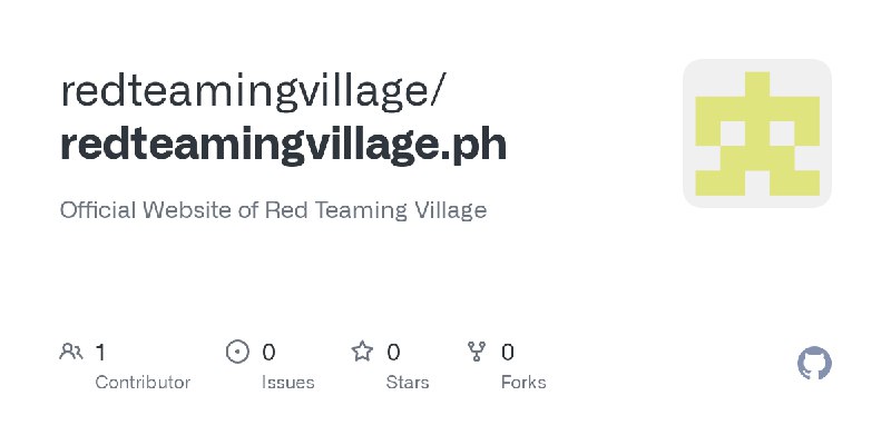 GitHub - redteamingvillage/redteamingvillage.ph: Official Website of Red Teaming Village