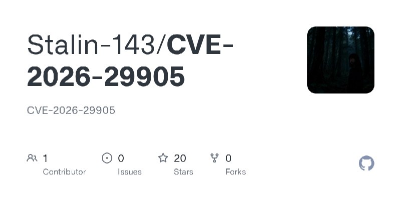 GitHub - Stalin-143/CVE-2026-29905: CVE-2026-29905