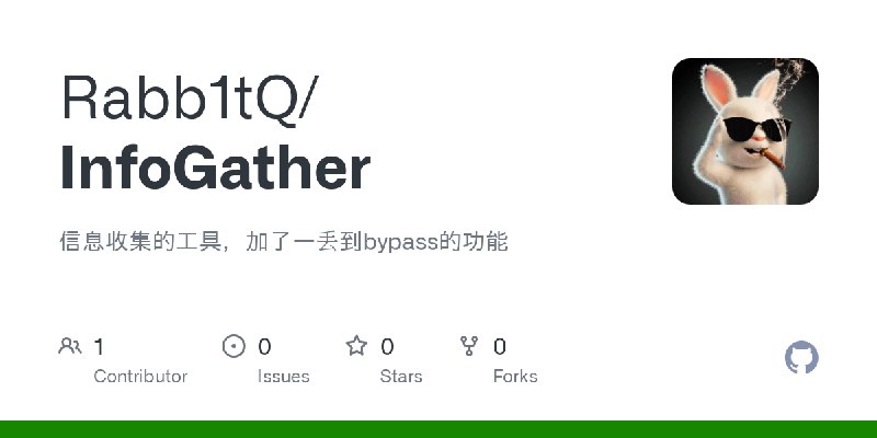 GitHub - Rabb1tQ/InfoGather: 信息收集的工具，加了一丢到bypass的功能