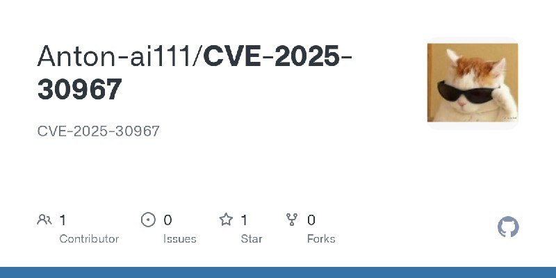 GitHub - Anton-ai111/CVE-2025-30967: CVE-2025-30967