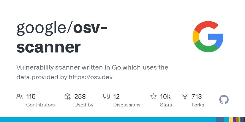 GitHub - google/osv-scanner: Vulnerability scanner written in Go which uses the data provided by https://osv.dev