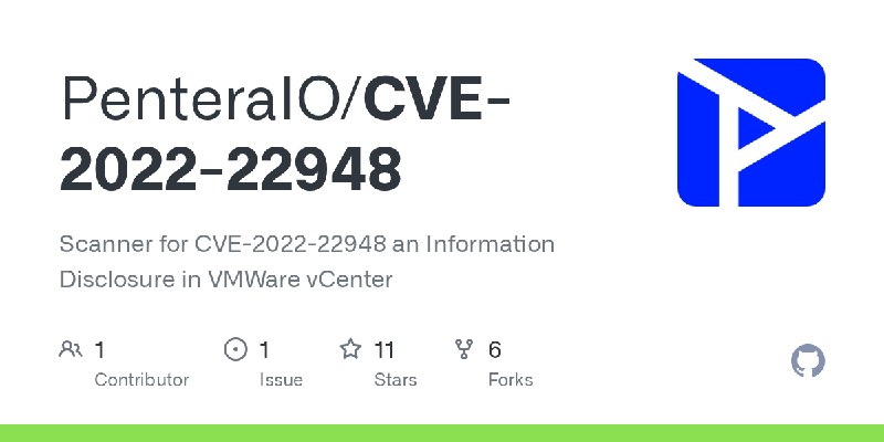 GitHub - PenteraIO/CVE-2022-22948: Scanner for CVE-2022-22948 an Information Disclosure in VMWare vCenter