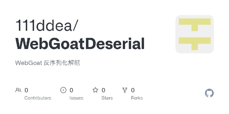 111ddea/WebGoatDeserial