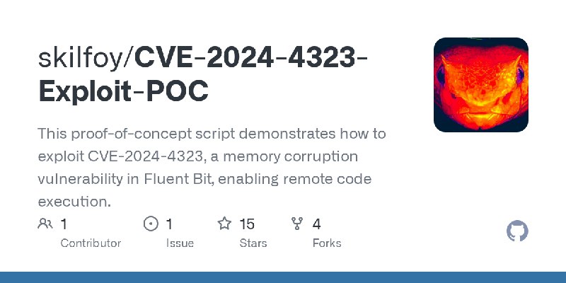 GitHub - skilfoy/CVE-2024-4323-Exploit-POC: This proof-of-concept script demonstrates how to exploit CVE-2024-4323, a memory corruption…