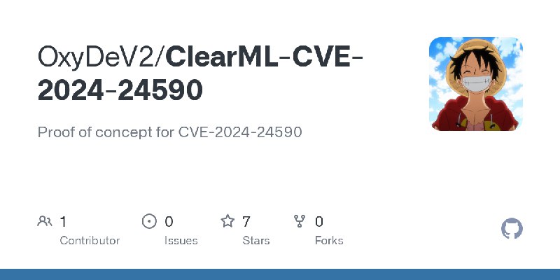 GitHub - OxyDeV2/ClearML-CVE-2024-24590: Proof of concept for CVE-2024-24590