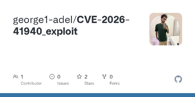 GitHub - george1-adel/CVE-2026-41940_exploit