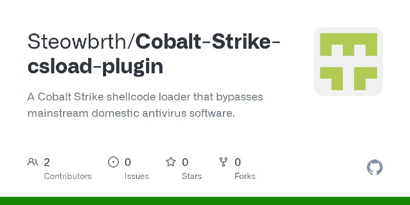 GitHub - Steowbrth/Cobalt-Strike-csload-plugin: A Cobalt Strike shellcode loader that bypasses mainstream domestic antivirus software.