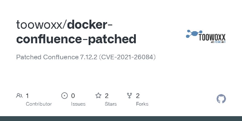 GitHub - toowoxx/docker-confluence-patched: Patched Confluence 7.12.2 (CVE-2021-26084)