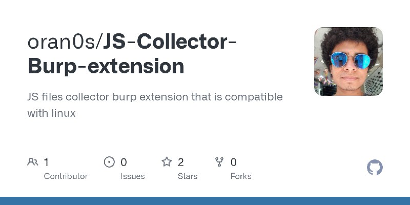 GitHub - oran0s/JS-Collector-Burp-extension: JS files collector burp extension  that is compatible with linux