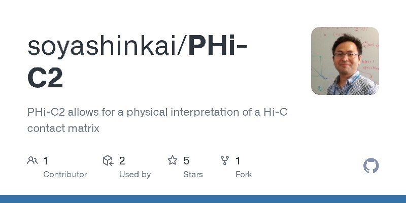 GitHub - soyashinkai/PHi-C2: PHi-C2 allows for a physical interpretation of a Hi-C contact matrix