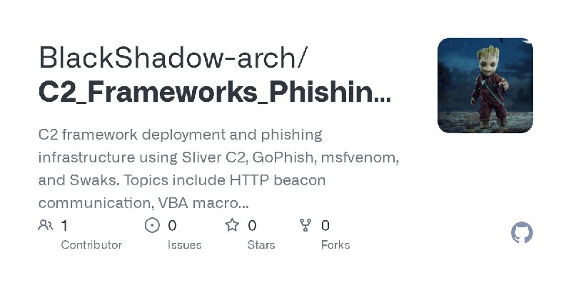 GitHub - BlackShadow-arch/C2_Frameworks_Phishing_Infrastructure: C2 framework deployment and phishing infrastructure using Sliver…